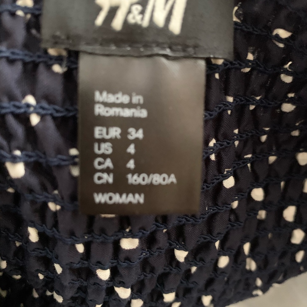 H&M Navy Ruffle dress - Picture 3 of 3